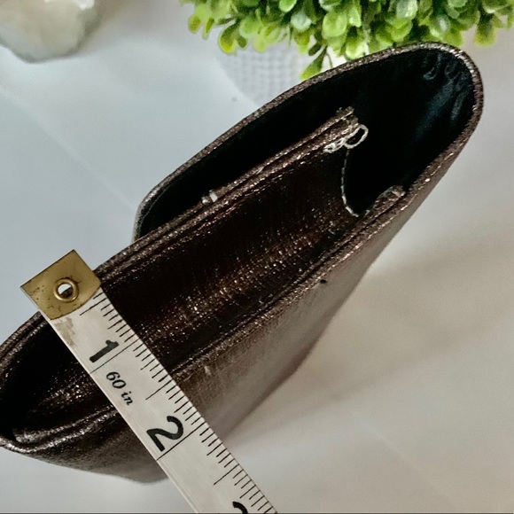 Neiman Marcus clutch Bronze color new - Picture 9 of 14